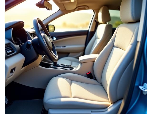 Intérieur de voiture impeccable après un nettoyage thaito-go.com, sièges tissu comme neufs